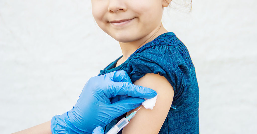 vaccination of children. An injection. Selective focus; blog: How Vaccines Work